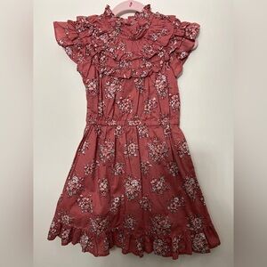 Janie and Jack Floral Ruffle Dress - Mauve